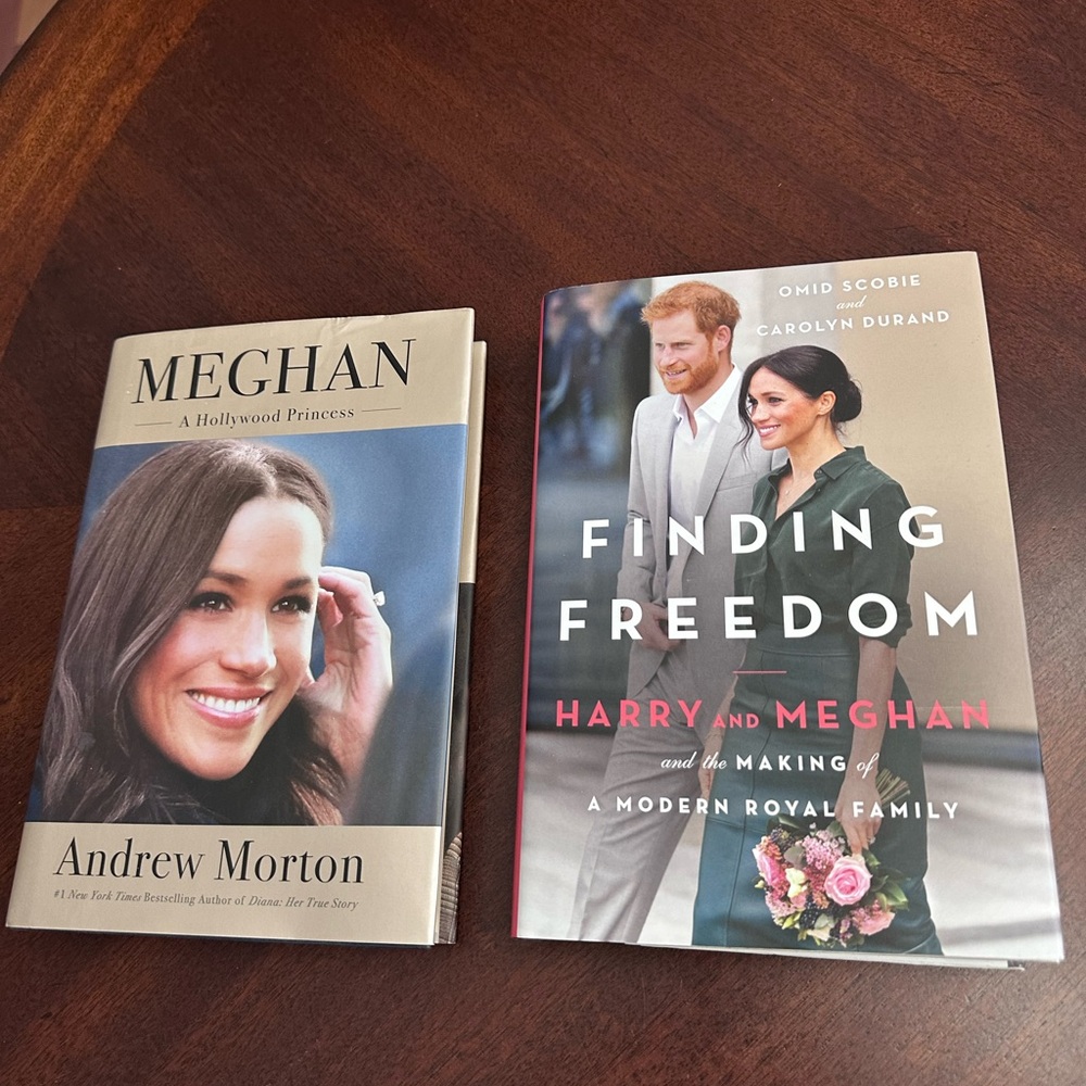 2 Meghan Markle & Harry Hardcover Books Finding Freedom & Hollywood Princess